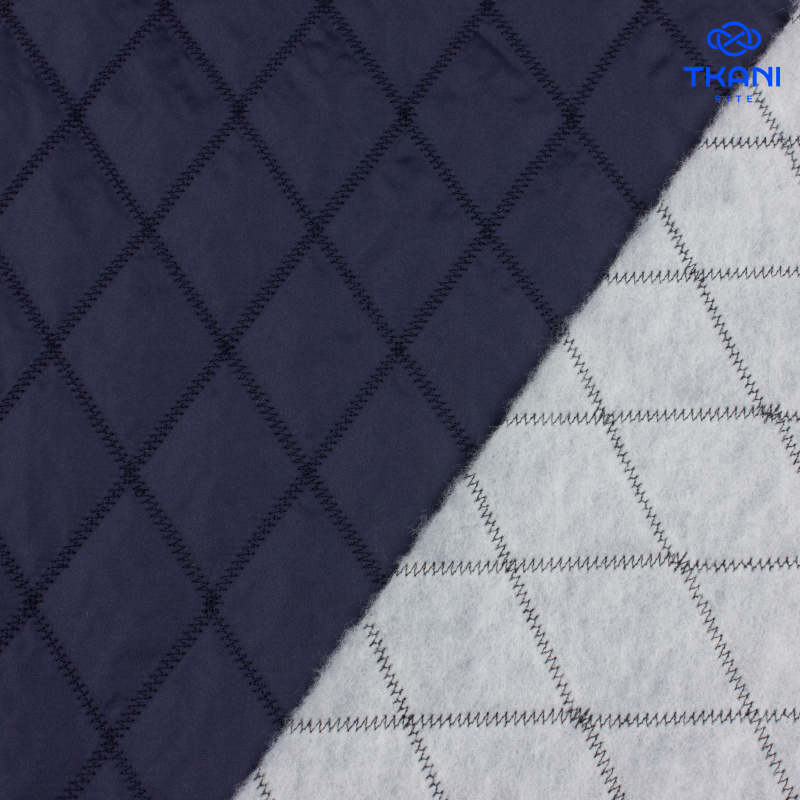 5032. Курточная стежка на синтепоне. Темно-синий.