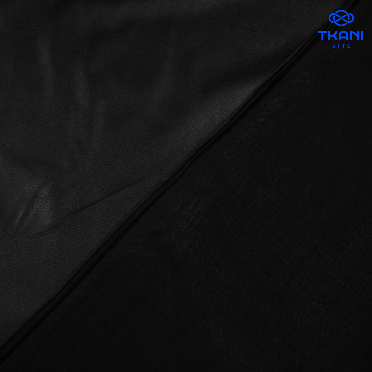 5035. Тонкое трикотажное полотно с покрытием под вареную замшу. Черный. - фото 2