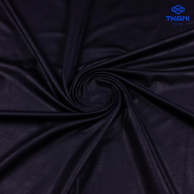 5038. Тонкое трикотажное полотно с покрытием под вареную замшу. Черный. от Tkani.site