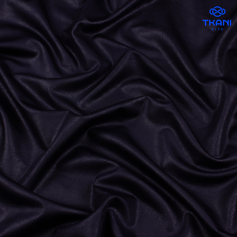 5038. Тонкое трикотажное полотно с покрытием под вареную замшу. Черный. от Tkani.site