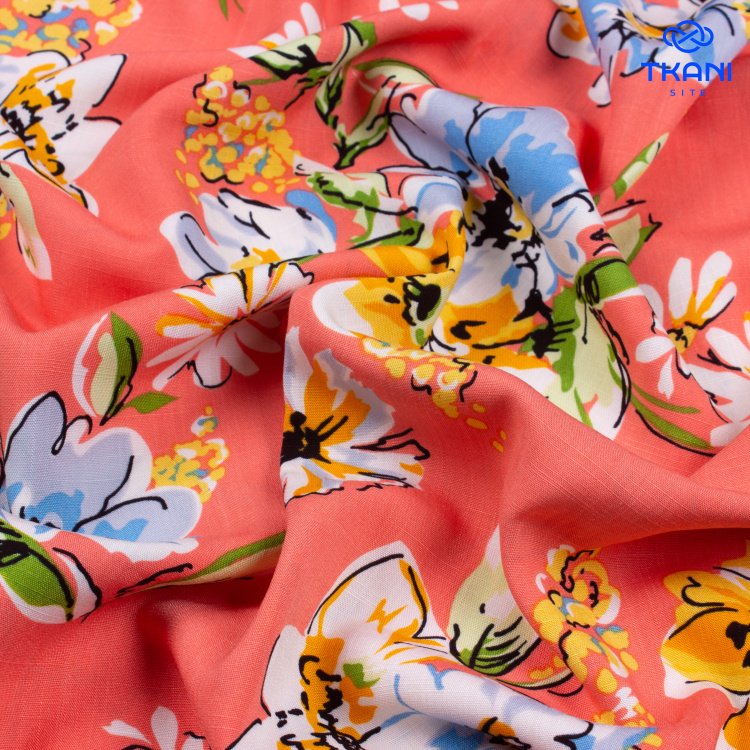 3343. Конкурс!!!  Лён с вискозой. Принт - фото 2