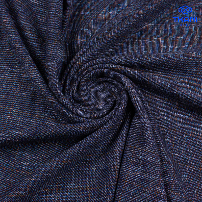 5050. Костюмная поливискоза. В клетку.