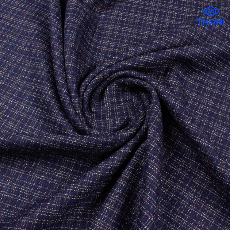 5054. Костюмная поливискоза. В клетку. - фото 2