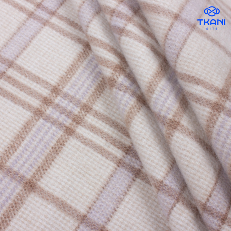 5061. Пальтовая. В клетку. Ворс.