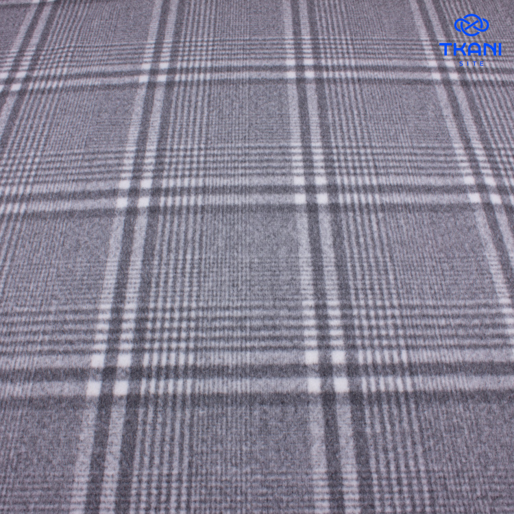 5063. Пальтовая. В клетку. Ворс. - фото 1