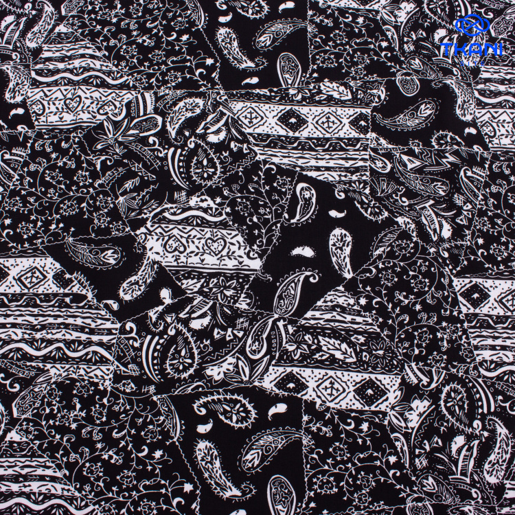 3394. Штапель. Вискоза. Принт - фото 1