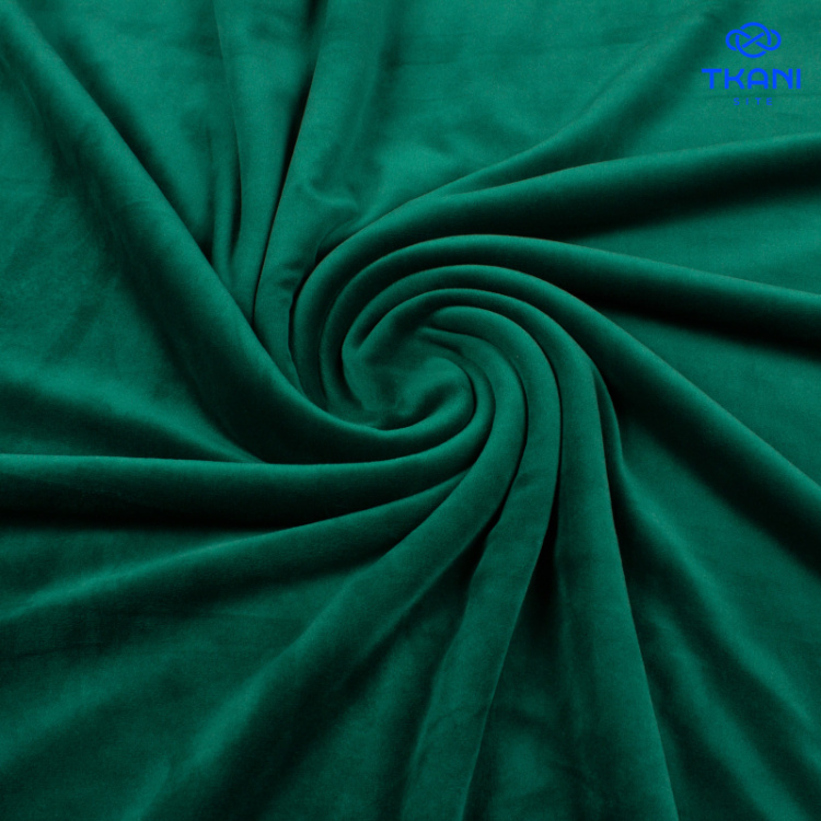 3414. Трикотажное полотно. Велюр. Суперсофт. Малахит