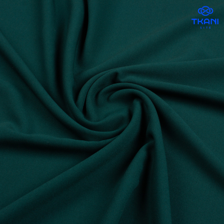 3424. Плательная креп. Темно-зеленый. Уценка!!!