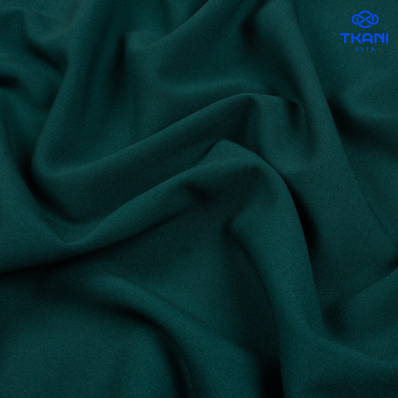 3424. Плательная креп. Темно-зеленый. Уценка!!!