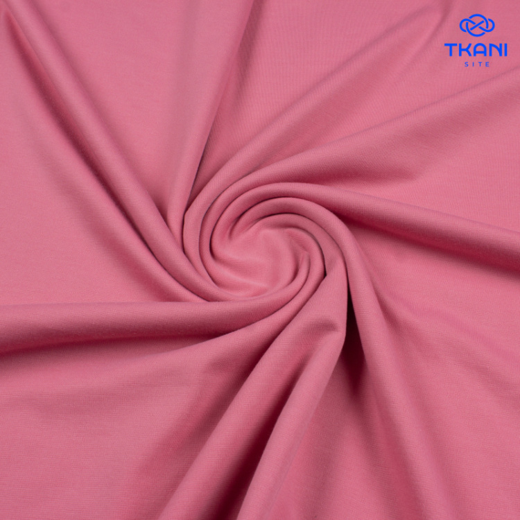 3431. Трикотажное полотно. Джерси. Клубничный лёд