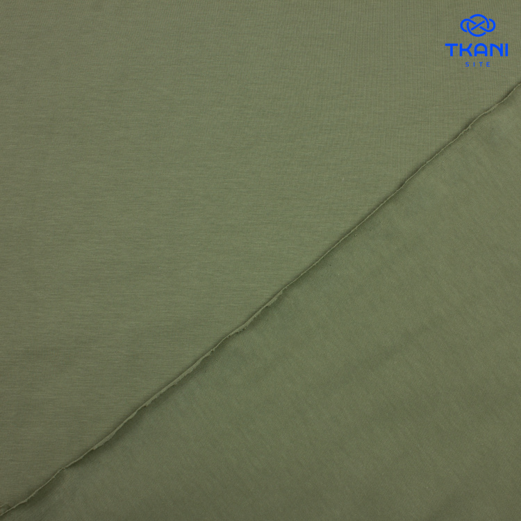 3443. Кулирная гладь. Оливка - фото 2