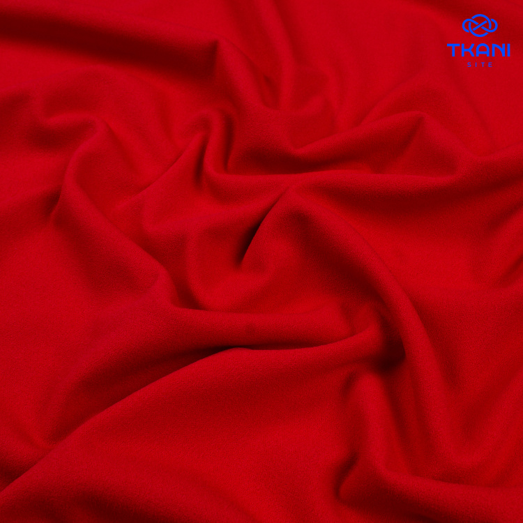 3455. Трикотажное полотно. Скуба. Красный - фото 1