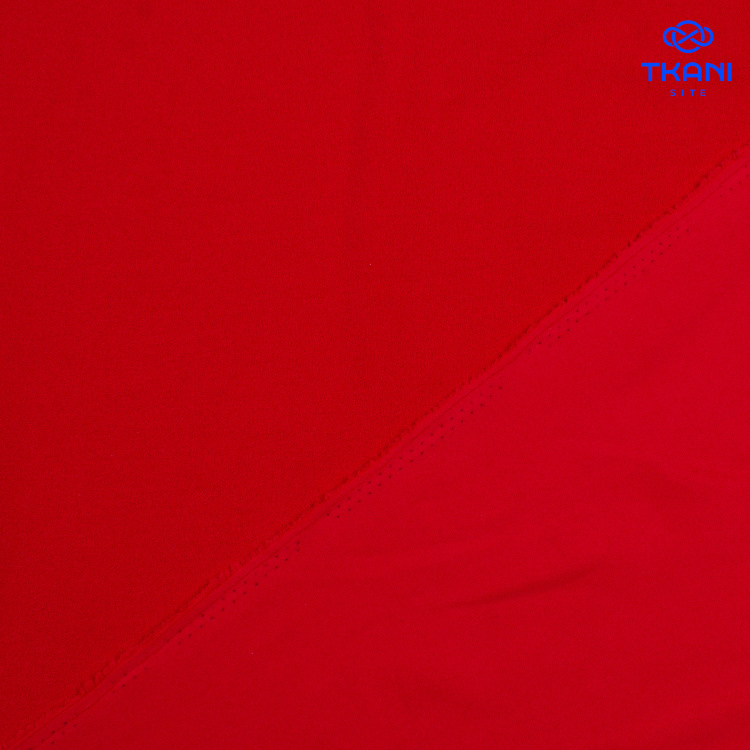 3455. Трикотажное полотно. Скуба. Красный - фото 2