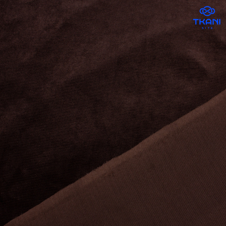 3458. Трикотаж. Вельвет. Горький шоколад - фото 2