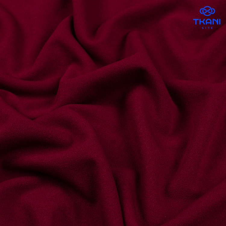 3460. Трикотажное полотно. Скуба. Винный - фото 1