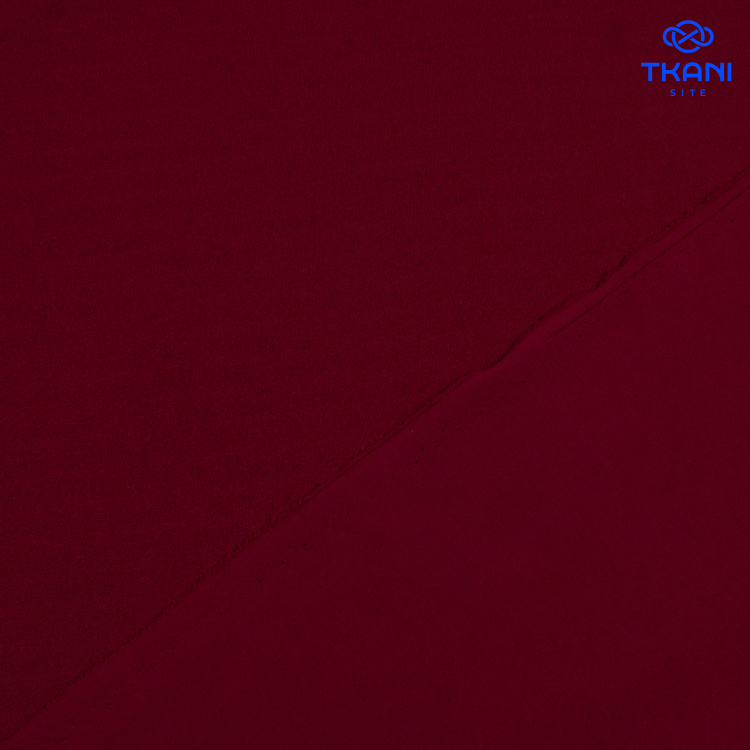 3460. Трикотажное полотно. Скуба. Винный - фото 2