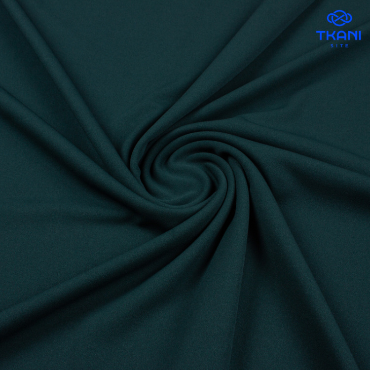 3493. Трикотажное полотно. Скуба. Темно-зеленый