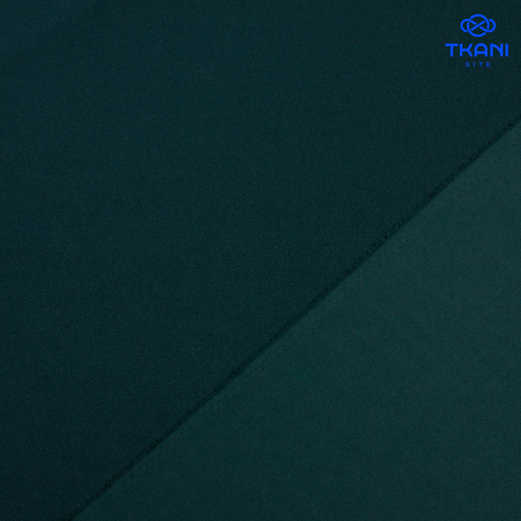3493. Трикотажное полотно. Скуба. Темно-зеленый - фото 2