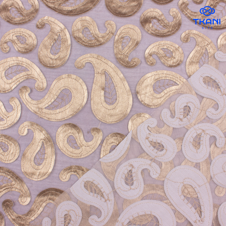 3500. Аппликация из экокожи на фатине от Tkani.site