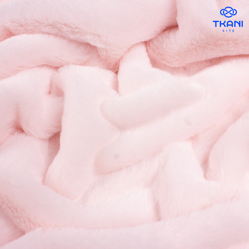 2604-2. Искусственный мех. Вельбоа. Розовая соль.