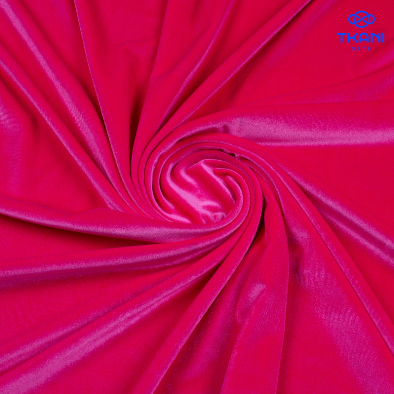 3512. Трикотажное полотно. Бархат. Коралловый от Tkani.site