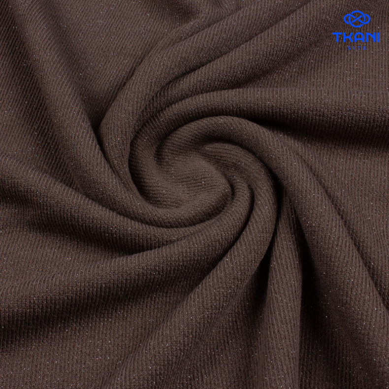 3537. Трикотажное полотно с метанитом. Имитация ручной вязки от Tkani.site