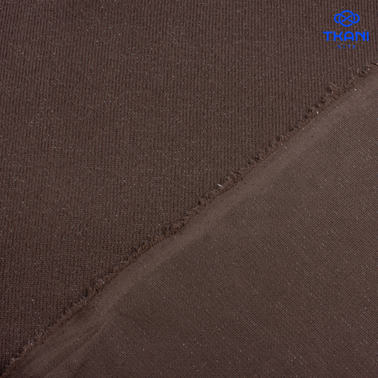 3537. Трикотажное полотно с метанитом. Имитация ручной вязки - фото 2