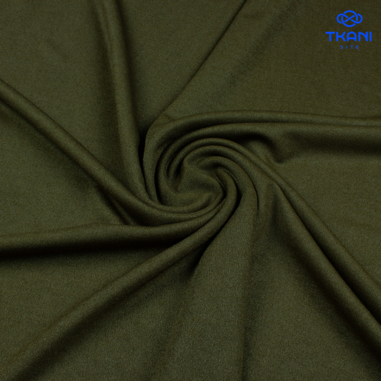 3538. Трикотажное полотно. Скуба. Оливковая ночь