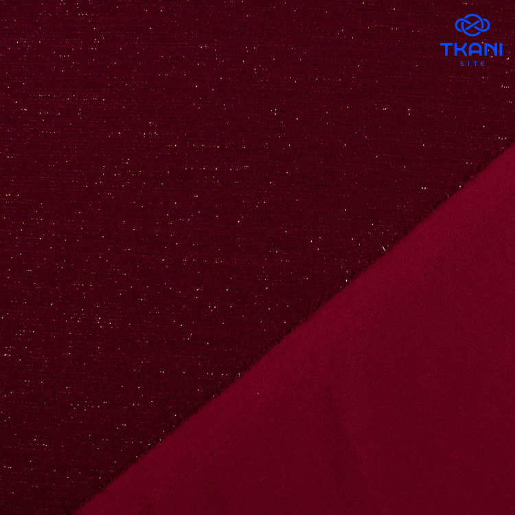 3539. Трикотажное полотно. Скуба с метанитом. Зинфандель - фото 2