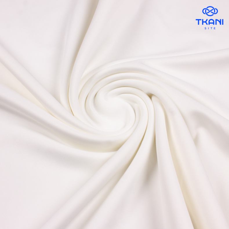 3571. Трикотажное полотно. Водолаз. Молочный от Tkani.site