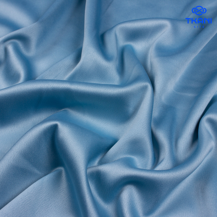 3576. Костюмно-плательный атлас. Аквамарин - фото 1