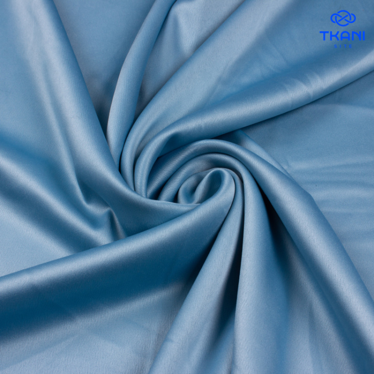 3576. Костюмно-плательный атлас. Аквамарин. Уценка!!!