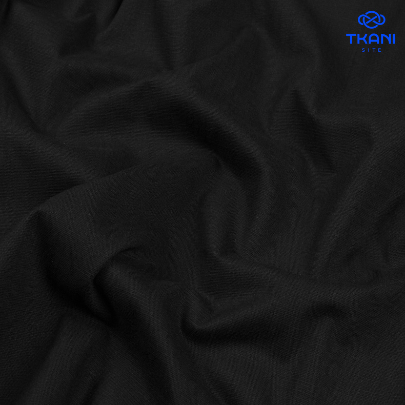 3580. Лён с вискозой. Черный от Tkani.site