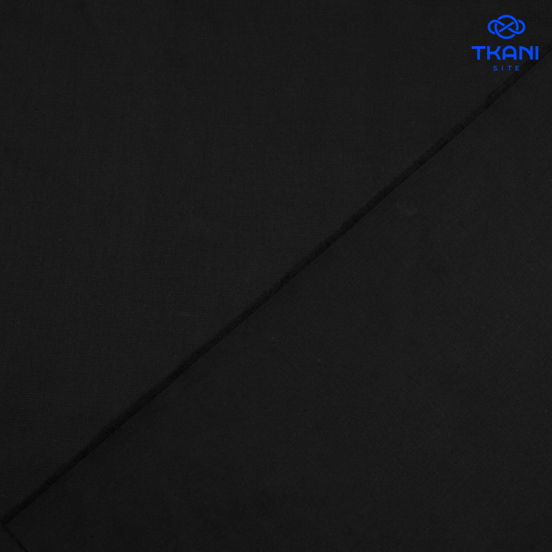 3580. Лён с вискозой. Черный от Tkani.site