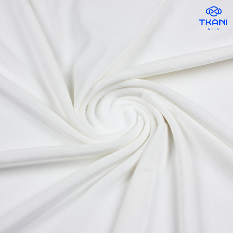 3586. Трикотажное полотно. Велюр. Суперсофт. Кокосовое молоко