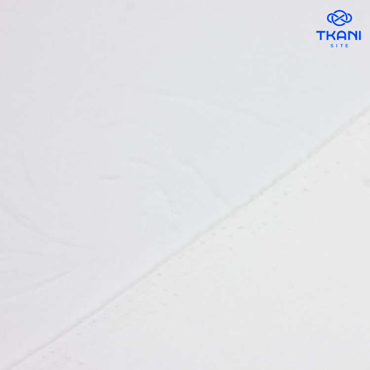 3586. Трикотажное полотно. Велюр. Суперсофт. Кокосовое молоко - фото 2