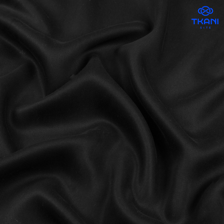 3587. Костюмно-плательная. Хлопок. Купра. Черный - фото 1