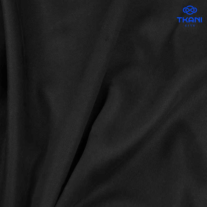3587. Костюмно-плательная. Хлопок. Купра. Черный от Tkani.site