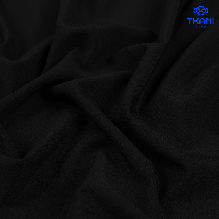 3599. Костюмная поливискоза. Черный - фото 1