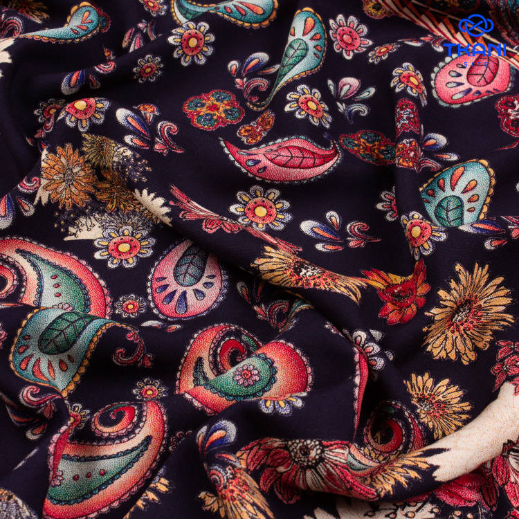 5075. Конкурс! Вискозная купра. Peach effect. Принт. - фото 2