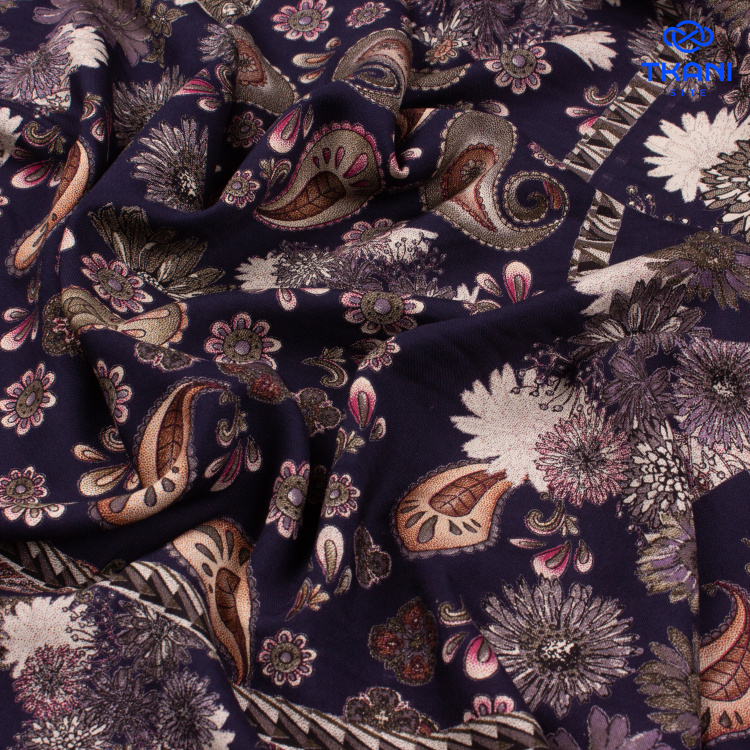 5076. Конкурс! Вискозная купра. Peach effect. Принт. - фото 2