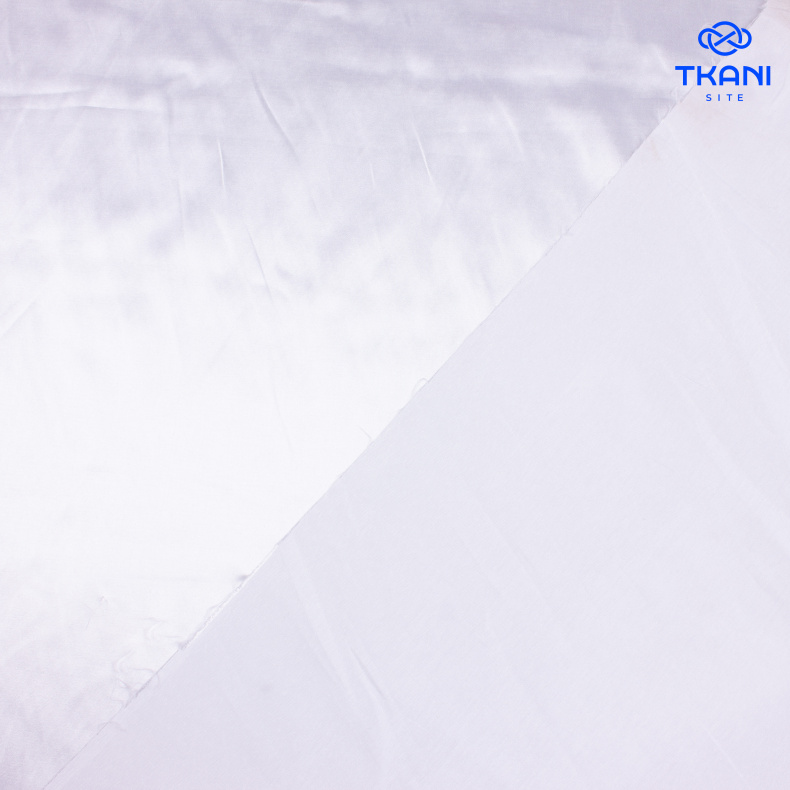 5077. Плательный атлас. Белый. от Tkani.site