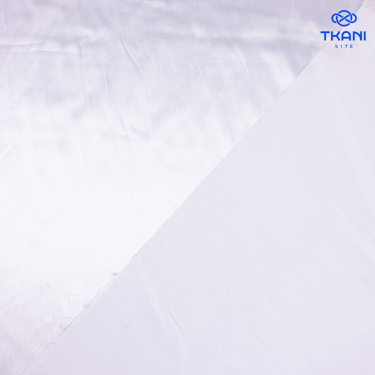 5077. Плательный атлас. Белый. - фото 2