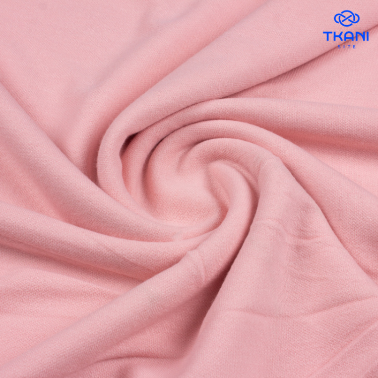 5080. Трикотажное полотно с люрексом. Нежный персик.