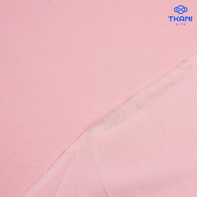 5080. Трикотажное полотно с люрексом. Нежный персик. - фото 2