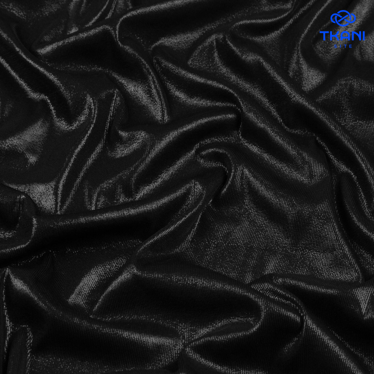 5088. Трикотажное полотно. Ламинат. Черный. - фото 1