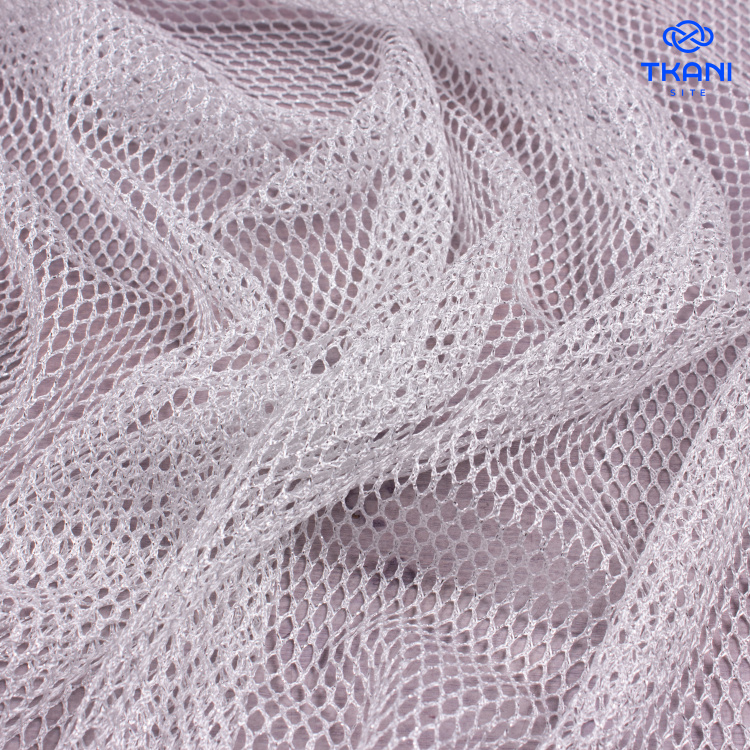 5104. Сетка с метанитом. Белое серебро. - фото 1