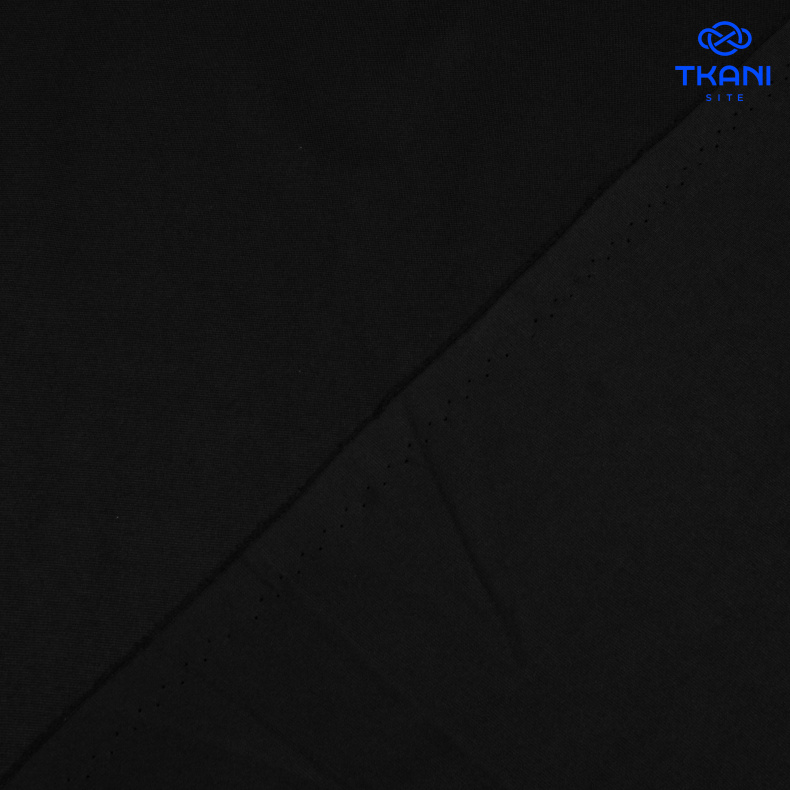 5107. Плательный атлас. Черный. Уценка!!! от Tkani.site