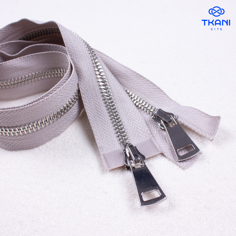 3613. Молния двухзамковая. Разъемная. Металлическая. 80см. Цена за 1шт. от Tkani.site