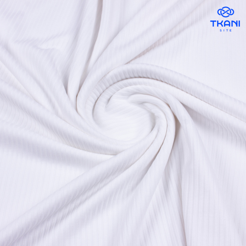 5111. Трикотажное полотно. Лапша. Белый. от Tkani.site